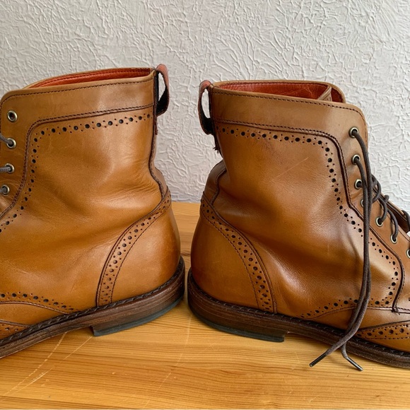 SOLD Men’s Allen Edmonds DALTON Leather Bourbon Wingtip Dress Boots Size 9.5 - Picture 13 of 14